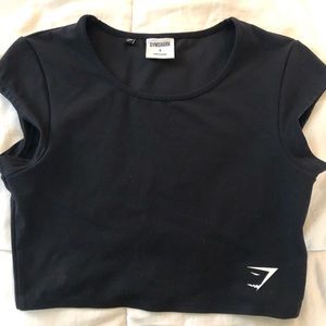Gymshark Black Cropped Tee